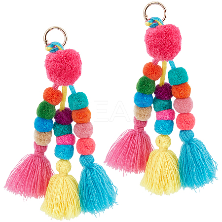 The Colors of the Small Pom Balls are Random Color KEYC-WH20004-01C-1