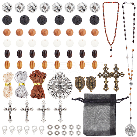 DIY Rosary Necklace Making Kit DIY-PH0009-63-1