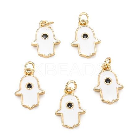 Brass Enamel Pendants KK-P204-11G-C-1