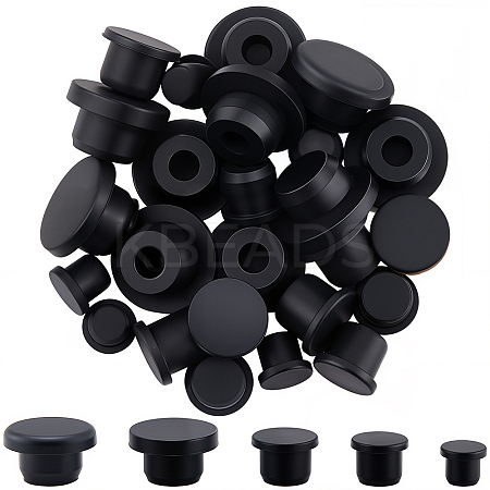 30Pcs 5 Styles Silicone Hole Plugs AJEW-GF0011-63F-1