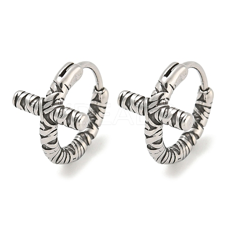 316 Surgical Stainless Steel Hoop Earrings EJEW-D096-14I-AS-1