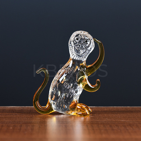 Glass Chinese Zodiac Figurines Statues for Home Office Desktop Feng Shui Ornament PW-WGC1701-08-1