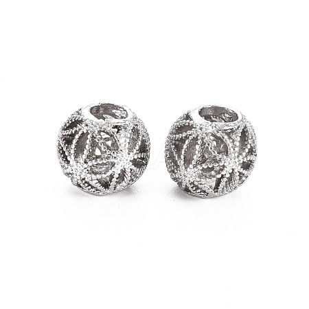 Rack Plating Alloy European Beads MPDL-N039-119P-1