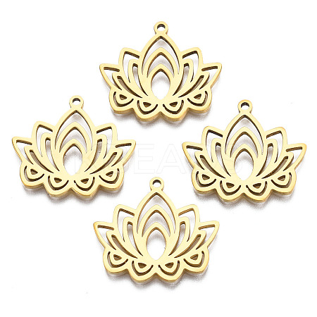 Ion Plating(IP) 201 Stainless Steel Pendants X-STAS-N098-053LG-1