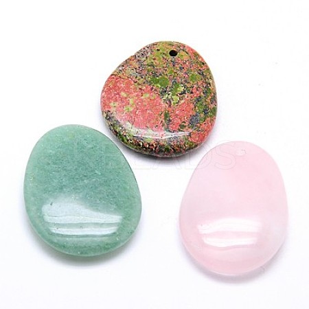 Natural & Synthetic Mixed Stone Pendants G-G517-M32-1