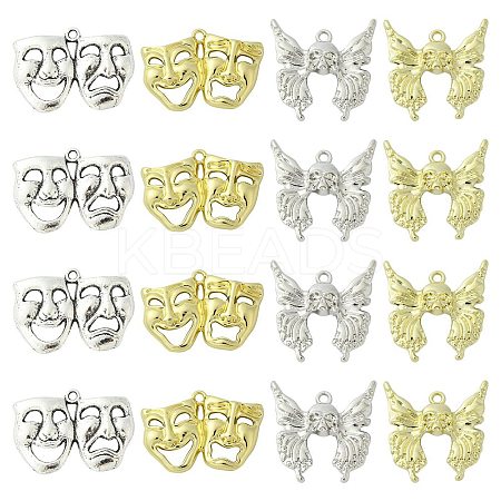 20Pcs 4 Styles Alloy Pendants PALLOY-CJ0002-45-1