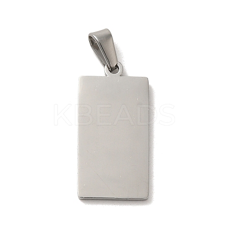 304 Stainless Steel Stamping Blank Tag Pendants STAS-B053-03P-1