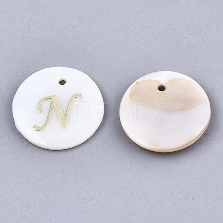 Natural Freshwater Shell Pendants X-SHEL-N027-04N-1