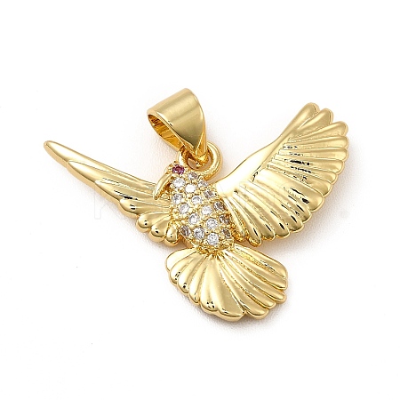 Rack Plating Brass Micro Pave Cubic Zirconia Pendants LS-KK-E072-09G-1