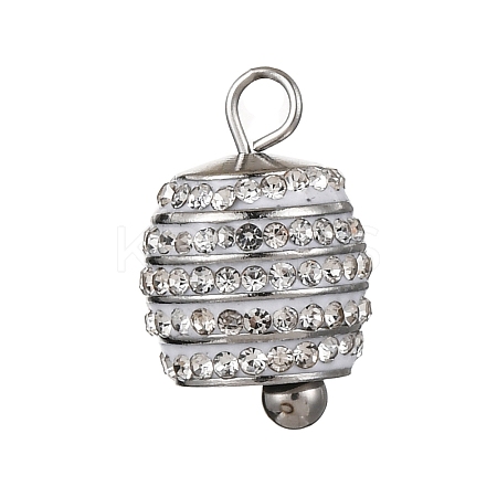 304 Stainless Steel Crystal Rhinestone Pendants LS-STAS-H235-12P-1