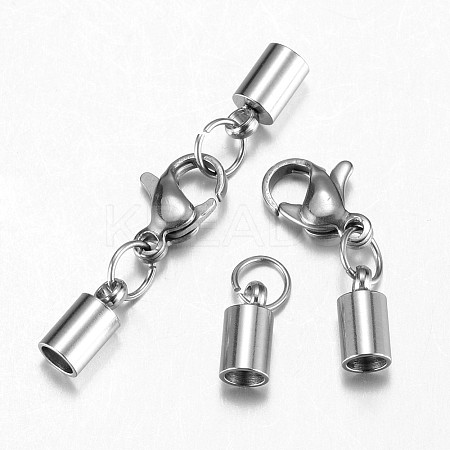 Tarnish Resistant 304 Stainless Steel Lobster Claw Clasps X-STAS-G075-07B-1