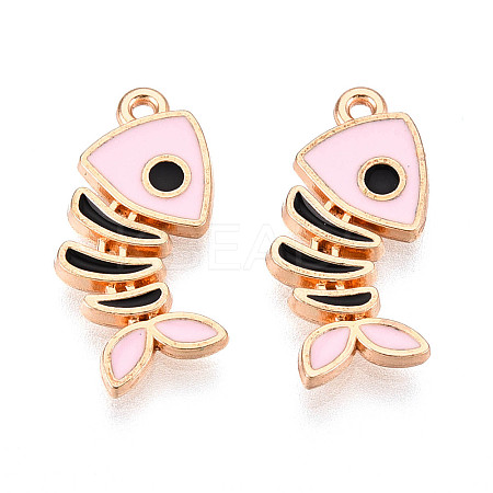 Alloy and Enamel Pendants ENAM-T021-33A-G-1