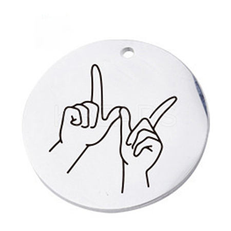 304 Stainless Steel Pendants FIND-CJC0003-06I-1
