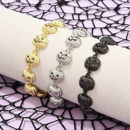 Halloween Brass Link Bracelets for Women BJEW-B149-02-1