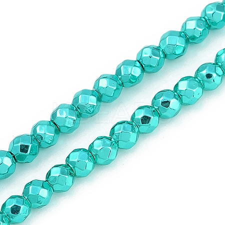 Baking Paint Electroplated Synthetic Non-magnetic Hematite Beads Strands G-H072-A01-01J-1