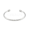 Non-Tarnish 304 Stainless Steel Cuff Bangles BJEW-K222-01P-3