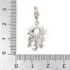 Brass Colorful Rhinestone European Dangle Charms LS-KK-P324-08P-3