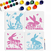 4Pcs 4 Styles PET Hollow Out Drawing Painting Stencils DIY-MA0003-58-1