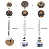 32 Set 4 Colors Alloy Snap Buttons DIY-CA0006-23-4