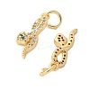 Brass Micro Pave Cubic Zirconia Pendants KK-U056-48G-2