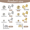 Stainless Steel Half Round Stud Earring Findings STAS-SP0002-03-2