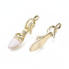 Rack Plating Alloy Enamel Pendant Rhinestone Settings ENAM-T011-133A-3