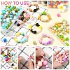 90Pcs 9 Styles Round Silicone Focal Beads SIL-YW0001-77-5