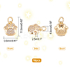 10Pcs Brass Micro Pave Clear Cubic Zirconia Charms KK-FH0003-23-4