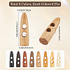 48Pcs 8 Colors 2-Hole Wood Buttons WOOD-GF0002-35A-2