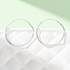 925 Sterling Silver Huggie Hoop Earrings EJEW-C179-05B-S-3