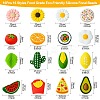 16Pcs 16 Styles Food Grade Eco-Friendly Silicone Focal Beads SIL-CJ0001-27-2