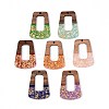 Opaque Resin and Walnut Wood Pendants RESI-T060-20M-1