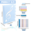 1Pc Plastic Piano Sheet Folder with 5 Sheets Paper Self-Adhesive Stickers AJEW-GF0009-44B-2