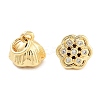 Rack Plating Brass Micro Pave Cubic Zirconia Pendants KK-Z071-63G-1