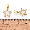 Brass Micro Pave Cubic Zirconia Charms KK-N257-62G-3
