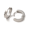 Non-Tarnish 304 Stainless Steel Grooved Hoop Earrings EJEW-P255-03P-2