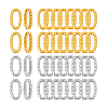 40Pcs 2 Colors Brass Linking Rings KK-PH0012-20-6