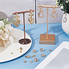 10Pcs Brass Cubic Zirconia Stud Earring Findings KK-DR0001-21-4