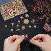 100Pcs 10 Styles Metal Enlaced Transparent Acrylic Beads MACR-DC0001-17-3