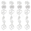 20Pcs 5 Style Mother's Day 201 Stainless Steel & 304 Stainless Steel Pendants STAS-PH0003-97-1