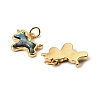 Natural Paua Shell Unicorn Pendants KK-G538-35G-2