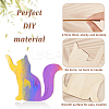 Cat Wood Unfinished Wood Cutouts DIY-WH0430-319A-4