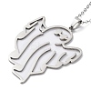 201 Stainless Steel Hollow Ghost Pendant Necklace with Cable Chains NJEW-Q317-08P-3