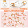 90Pcs 3 Style ABS Imitation Pearl & Brass Pendants KY-PH0001-22-6