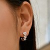 Teardrop 925 Sterling Silver Micro Pave Cubic Zirconia Stud Earrings for Woman EJEW-Q384-02P-2