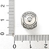 Brass Clear Cubic Zirconia European Beads LS-FIND-M049-01AS-05-3