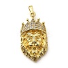 Rack Plating Brass Micro Pave Cubic Zirconia Enamel Pendants KK-L226-033G-01-1