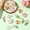 5Pcs 5 Styles Creative Zinc Alloy Brooches JEWB-YW0001-11-4