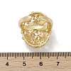 Brass Micro Pave Cubic Zirconia Adjustable Cuff Rings for Women RJEW-C129-07G-5