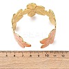 304 Stainless Steel Enamel Open Cuff Bangles for Women BJEW-K294-01G-3